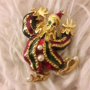 3/$10 Vintage clown brooch